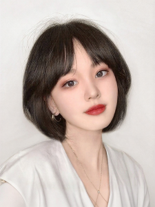 MENGSIQIAN | Short Real Hair Natural Fashion Wigs Bob Cut