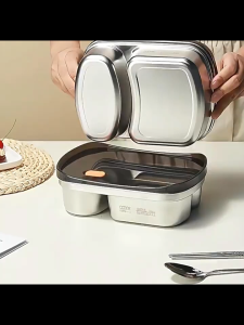 (2 Grids/3 Grids) 304 Stainless Steel Lunch Box | Airtight Food Storage Container Bekas Makanan Keluli Tahan Karat 不锈钢饭盒