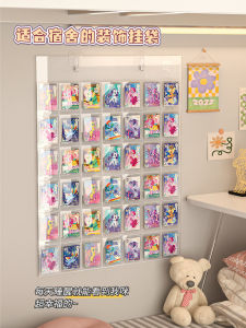 Transparent Card Display Stand Holder Organizer for Flashcards Language Learning Barbecue Identification Card Storage Wall Hanging