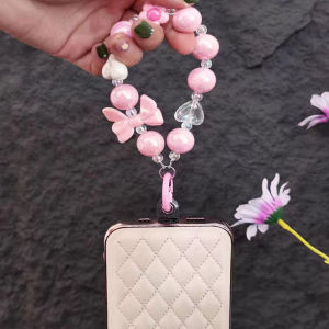 Gantungan Hp Korea Pita Kupu-kupu Bentuk Hati Gantungan Gelang Gantungan Tas Tali Lanyard Hp