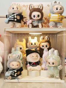 Plush Doll Storage Box Fabric Blind Box Display Stand Transparent Dustproof Cotton Doll Toy Organizer Box