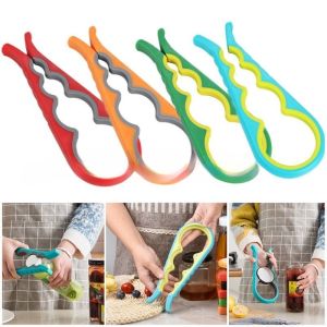 Creative 4-in-1 Jar Opener Multifunctional Can Opener Jar Lid Gripper Handy Cap Remover Non-slip