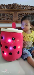 Boneka boba XL 45cm ada Lampu LED bisa kedip Bahan halus