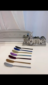 【📣SG Seller】🔥304 Stainless Steel Butter/Cheese knife Bread Jam Butter Spreader Titanium Gold Western-style Cream Piping