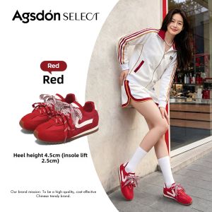 Agsdon | Red Arch Support Thick Sole De Trainers