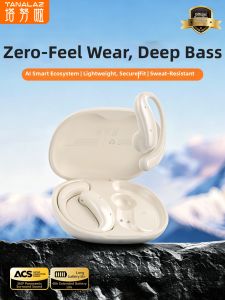 TANALAZ | Noise Canceling Long Battery Life Wireless Ear Hook Bluetooth Headset