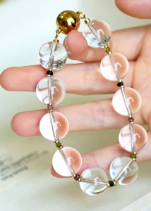 Montagne Jewelry Original Design Fine Jewellery Natural 14mm White Crystal Mini Tourmaline Bracelets