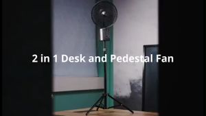 Opolar 20000mAh Rechargeable Battery Stand Floor Fan with Remote 10 Inch Desk & Pedestal Fan Kipas Berdiri