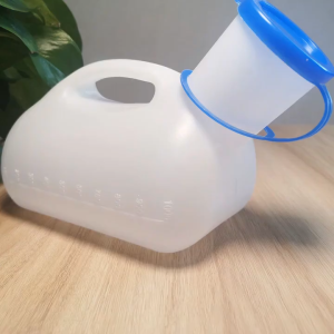 SKISOPGO Portable Urinal for Men and Women 1000ml Incontinent-Friendly Plastic Urine Bottle with Lid and Funnel for Easy Use