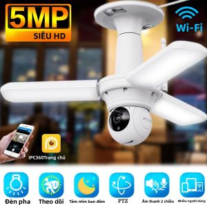 Camera Giám Sát Wifi Bóng Đèn 5MP E27 Tầm Nhìn Ban Đêm Màu Sắc Đầy Đủ Giám Sát An Ninh Trong Nhà Với Tính Năng Tự Động Theo Dõi Chuyển Động Người Và Zoom