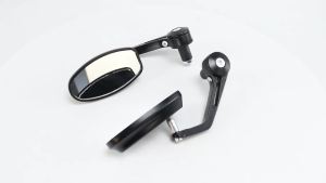 JNYD Motorcycle Handle Bar End Mirror 7/8" 22 mm Side Rearview Mirrors Clear Blue Glass For Ducati BMW Honda Suzuki Kawasaki