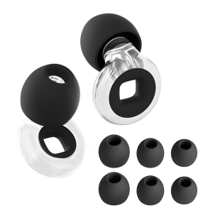 HUAK Reusable ABS Ear Plugs with 8 XS/S/M/L Tips – Noise Reduction + Mute Extra Coverage Great for Concerts Festivals Sports