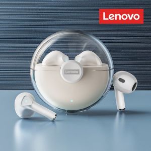 Lenovo LP80 TWS Mini Bluetooth Earphone Design Wireless Headset with Mic 3D Stereo Bass True Wireless Earphones Transparent Protective Shell