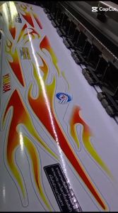 Stiker Striping Grafis Motor Baru: Variasi Supra X 125 R Variasi 004