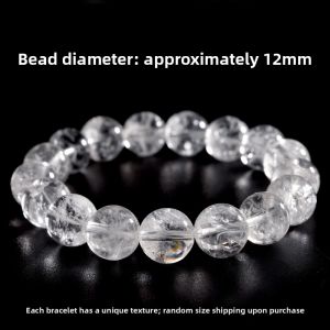 LINGFEI | Natural Himalayan White Crystal Bracelet 6-14mm