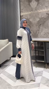 BELIFI | Victoria Duality Dress by Ayjora Gamis Modern Two-Tone Gaun Muslimah Elegan