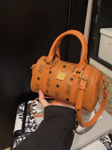 Boston Design Fashion Print Pillow Womens Handbag Single Shoulder Crossbody Bag Casual Small Size PU Leather for Younger Women