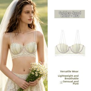 GAINREEL | Light Breathable Lace Small Chest Gathering Soft Wire Thin Strap Bra