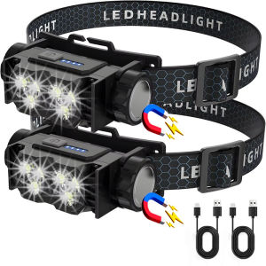 Multi-Functional Rechargeable LED Head Lamp Magnetic Rotation Headlight Led Head For Outdoor Fishing Camping Headlamp