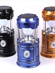 Solar Powered Camping Lantern Portable High Beam Flashlight Outdoor Multi-Function Horse Lamp Stall Selling Emergency Light