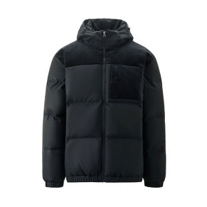 Giordano | Outdoor Three-proof Down Jacket Removable Hood Patchwork