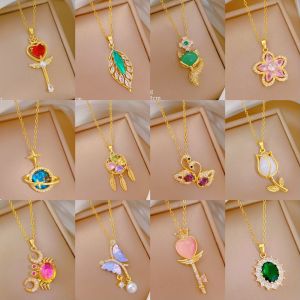 Titanium Steel Allergy Free Electroplated Real Gold Womens Necklace Fashionable Durable Colorfast Choker Trendy Ins Style