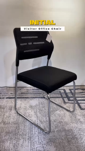 Cassa INITIAL Ergonomic Office Side Chair Visitor Chair with Breathable Mesh Back ( Kerusi Pejabat )-Black