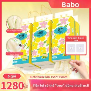 BABO | Giấy Tissues Mạnh Màu Tự Nhiên Kích Thước M 1280 Tờ