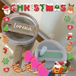 Katartizo Personalized Name Plates for Stanley Cup Lids,Name Tags for 20 30 40 Oz Stanley Tumblers,Custom Name Tags Stanley Cup Accessories for Stanley Quencher H2.0 ID Gifts