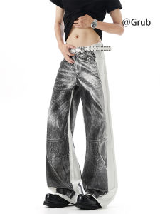 Grace Rub | American Style 3D Print Denim Trousers