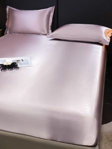 Summer Silk Bed Canopy Single Piece Luxury Light Weight Ice Silk Duvet Cover Pillowcase Three Piece Set Bedding Accessories