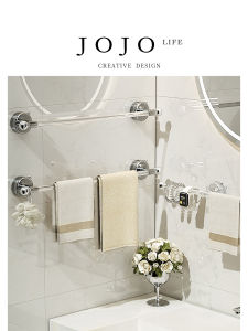 Acrylic Towel Rack Mr. Grocery PD. Bathroom Wall Mounted Towel Bar Suction Cup Bath Towel Holder Home Personal Cleaning Tools