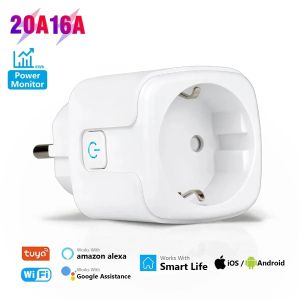 EU Socket 16A/20A Wifi Plug Power Outlet Alexa Google Home for Tuya Smart Life APP Remote Voice Control