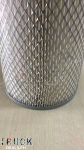 Automotive Air Filter (MIT.L300 L200) - High Performance - Cylindrical Design - Mesh Exterior - White Base - Fits Truck Models