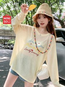 Miniso | Summer Lightweight Long Sleeve Semi Sheer Cooling Sun Protection Tshirt