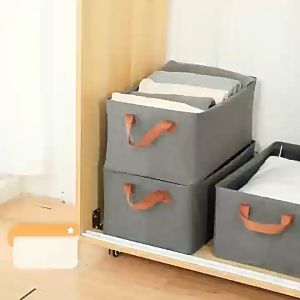 COLOGO 🥇 Foldable Clothes Trousers Storage Box Steel Frame Closet Storage Box Pants Jeans Sweater Shirt Underwear