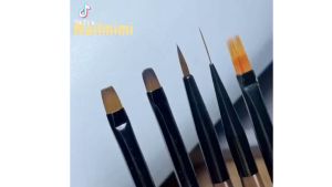 Bộ 9 cây cọ vẽ móng nail lông tổng hợp cao cấp mềm mướt chuyên nghiệp