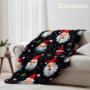 Beast Kingdom | Cartoon Santa Christmas Soft Warm Flannel Blanket Lightweight Cozy Christmas Halloween Home Decor Room