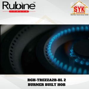 SYK Rubine RGH-TREZZA2B-BL 2 Burner Glass Gas Hob Build-In Cooking Gas Stove Kitchen Hob Dapur Gas Masak