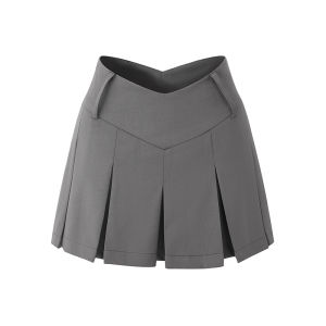 PEMPL High Waist Short A-Line Mini Skirt Womens Pure Color Versatile Street Style Spring New Arrival Skirts for Young Women