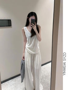 กางเกงขายาวทรงหลวมเอวสูงผ้าฝ้ายลินินสำหรับผู้หญิงไซส์ใหญ่ สไตล์ลำลอง ทรงหลวม กระชับสัดส่วน กางเกงขายาวทรงหลวมสำหรับฤดูใบไม้ร่วง