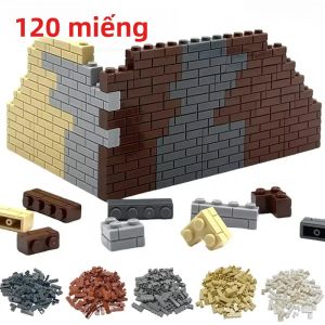 Bộ 120 Miếng Gạch Tường Kẻ Caro Nhiều Màu Chất Liệu Nhựa Dày Tương Thích Với Các Loại Đồ Chơi Lắp Ghép Dành Cho Trẻ Từ 3 Tuổi Trở Lên