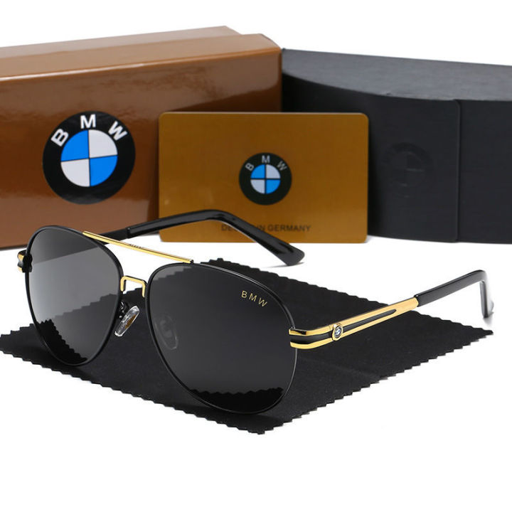 BMW Fashion Men Aviator Polarized Sunglasses For Driving Fishing Shades  Discoloration Anti Glare Toad Mirror Sunglasses