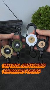 Tali Roll Gantung ID Card Panjang 50 Cm Hook Carabinner