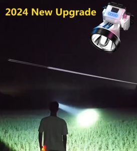 【2024 NEW】HEADLIGHTS Lithium battery head lamp ipx7 waterproof charging Headlamp anti-fog and shockproof 1000 to1500meters irradiation distance Outdoor mountaineering cycling night fishing
