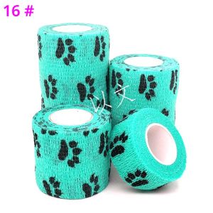 เทปกีฬาสําหรับกีฬาผ้าพันแผลที่มีสีสันสําหรับสักFinger Jointเข่าสัตว์เลี้ยง พิมพ์ Self-Adhesive Wraps2.5 ซม.-10 ซม.