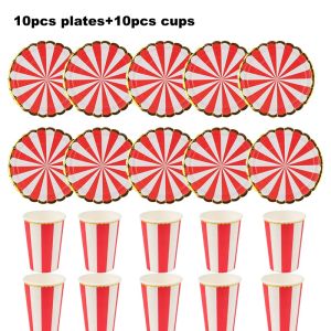 Disposable Party Paper Plates Cups Birthday Decoration Supplies Colorful Dishes Baby Shower Wedding Camping Picnic Supplies
