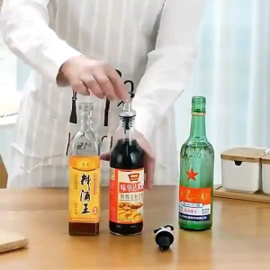 Tutup Botol Multifungsi Madu Wine Kecap Sirup Minyak Wine Spirit Liquor Bahan Rubber & Stainless Steel Flow Bottle Pourer