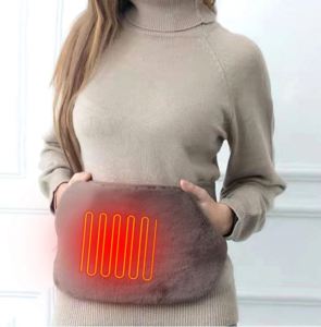 Uterus Warming Belt Hand Warmer Electric Heated Waist Warmer Period Cramps 3 Temperature Control Graphene Heating USB Charging Office Home Use