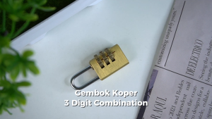 KAK Gembok Koper Padlock 3 Digit Combination Solid Brass - MMS15